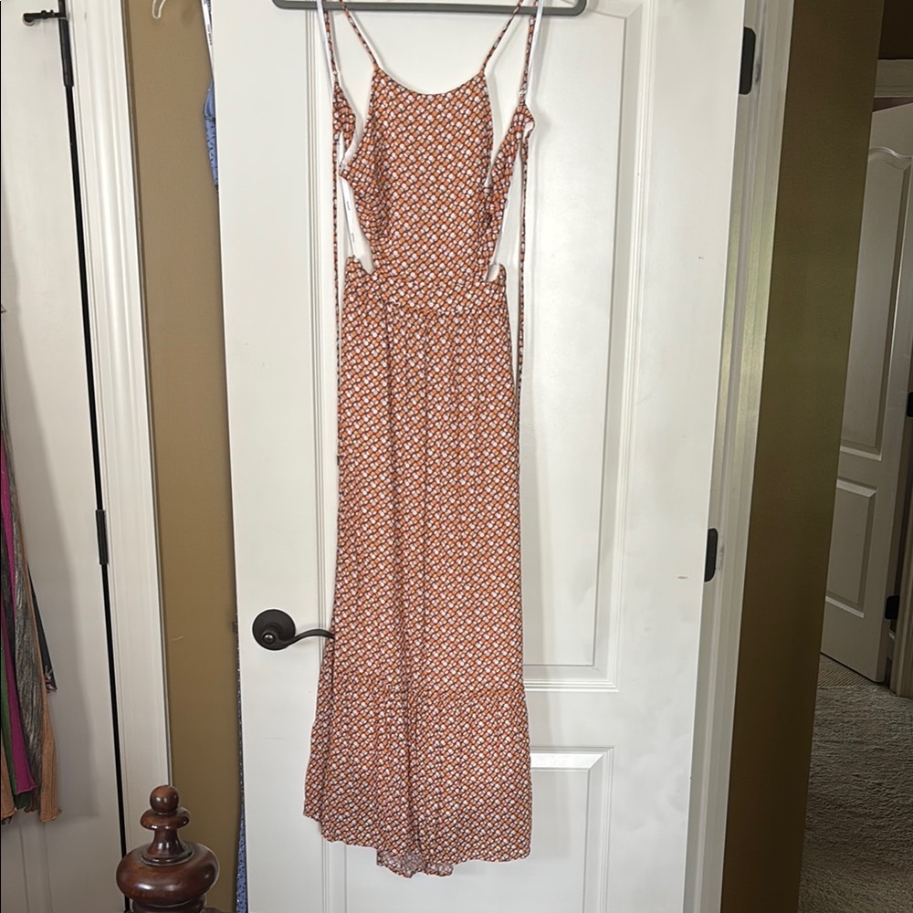 MINKPINK Pink Sleeveless Spaghetti Strap Maxi Sundress